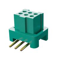 HARWIN G125-FS10605L0P PCB插座, 黑色 / 绿色, 线至板, 1.25 mm, 2 排, 6 触点, 表面安装, Gecko G125