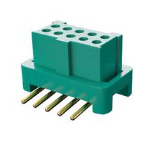 HARWIN G125-FS11005L0P PCB Receptacle, Black / Green, Wire-to-Board, 1.25 mm, 2 Rows, 10 Contacts, Surface Mount