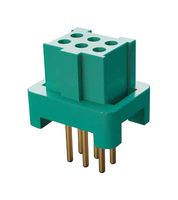 HARWIN G125-FV10605L0P PCB插座, 黑色 / 绿色, 线至板, 1.25 mm, 2 排, 6 触点, 通孔安装, Gecko G125