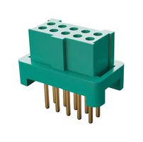 HARWIN G125-FV11005L0P PCB插座, 黑色 / 绿色, 线至板, 1.25 mm, 2 排, 10 触点, 通孔安装, Gecko G125