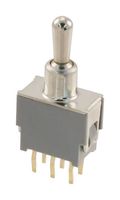 NIDEC COMPONENTS ATE2E-2M3-10-Z 拨动开关, 微型, 开-关-开, DPDT, 不发光, ATE Series, 通孔安装, 50 mA