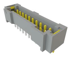 SAMTEC T2M-110-01-L-D-TH-WT 引脚针座, 高可靠性, 板至板, 线至板, 2 mm, 2 排, 20 触点, 通孔安装, T2M