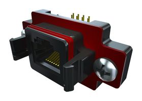 SAMTEC RPBE-01-01-E 模块连接器, RJ45 插座, 1 x 1 (端口), 8P8C, IP68, 电缆安装, 面板安装