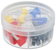 KNIPEX 97 99 909 连接器套件, 端接和铰接, 每种50件11AWG, 10AWG, 7AWG, 5AWG绝缘双端环箍, 带分配盒