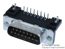AMPHENOL COMMUNICATIONS SOLUTIONS D15P13A4GX00LF D-Sub 连接器, DB15, 标准, 插头, FCI Delta D, 15 触点, DA, 焊接