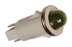 VCC / VISUAL COMMUNICATIONS COMPANY 1091QM5-12V 发光二极管指示器 面板安装, 绿色, 12 V, 12.7 mm