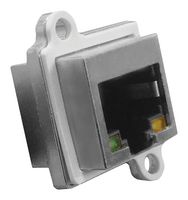 STEWART CONNECTOR SS-60400-001 Modular Connector, Cat6, RJ45 Jack, 1 x 1 (Port), 8P8C, Cat6, IP67, Through Hole Mount