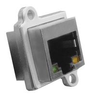STEWART CONNECTOR SS-60400-010 Modular Connector, Cat6, 4Port, RJ45 Jack, 1 x 4 (Ganged), 8P8C, Cat6, IP67, Through Hole Mount