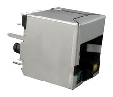 STEWART CONNECTOR SS-74301-001 Modular Connector, RJ45 Jack, 1 x 1 (Port), 8P8C, Cat5e, Through Hole Mount