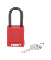 PANDUIT PSL-8 Padlock, Safety Lockout, Aluminium, 40mm, Red