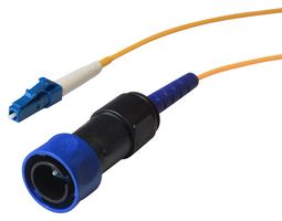 BULGIN LIMITED PXF4050AAC 光纤电缆, IP66/IP68/IP69K, 25m, 9μm/125μm, 单模, 1根光纤, LC至LC