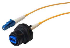 BULGIN LIMITED PXF4053AAA 光纤电缆, IP66/IP68/IP69K, 1m, 9μm/125μm, 单模, 1根光纤, LC至LC