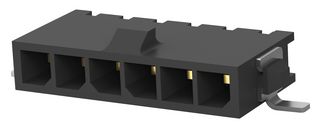 AMP - TE CONNECTIVITY 2-1445091-6 Pin Header, Wire-to-Board, 3 mm, 1 Rows, 6 Contacts, Surface Mount Right Angle, Micro MATE-N-LOK