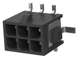 AMP - TE CONNECTIVITY 3-794636-6 引脚针座, 线至板, 3 mm, 2 排, 6 触点, 表面安装直型, Micro MATE-N-LOK