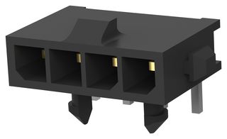 AMP - TE CONNECTIVITY 2-1445098-4 引脚针座, 线至板, 3 mm, 1 排, 4 触点, 通孔直角, Micro MATE-N-LOK
