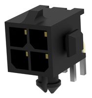 AMP - TE CONNECTIVITY 3-794620-4 Pin Header, Wire-to-Board, 3 mm, 2 Rows, 4 Contacts, Through Hole Right Angle, Micro MATE-N-LOK