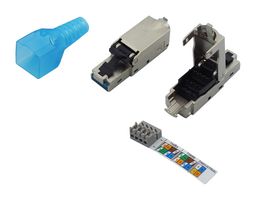 TUK PGSMC Modular Connector, RJ45 Plug, 1 x 1 (Port), 8P8C, Cat6a, Cable Mount