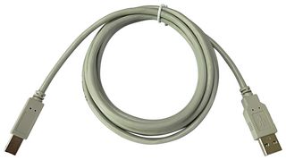 MULTICOMP MC002729 USB Cable, Type A Plug to Type B Plug, 500 mm, 19.7 ", USB 2.0, Grey