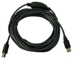 MULTICOMP MC002733 USB线缆, A型插头至B型插头, 7.62 m, 25 ft, USB 2.0, 黑色