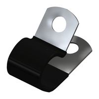 KEYSTONE 8129 Fastener, Screw Mount Cable Clamp, 17.45 mm, Steel, Black, 16.66 mm, 12.7 mm