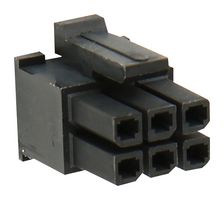 AMPHENOL COMMUNICATIONS SOLUTIONS 10142707-06LF 连接器外壳, FCI Minitek Pwr 10142707, 插座, 6 路, 5.7 mm, FCI Minitek Pwr 10142707系列触芯