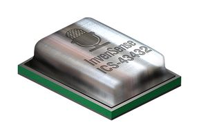 INVENSENSE ICS-43432 音频控制器, MEMS 麦克风, 1.62V 至 3.63V, I2S, LGA, 7 引脚, -40 °C