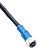 AMPHENOL LTW HMC-05BFFM-SL8A01 Circular Cable Assembly, Circular Plug to Free End, 5 Ways, 3.28 ft, 1 m, Black