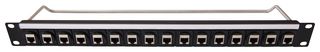 CLIFF ELECTRONIC COMPONENTS CP30177 配线面板,1U,16 端口 XLR,带 M3 固定孔,装有 Cat6a RJ45 连接器,黑色