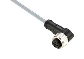 TELEMECANIQUE SENSORS XZCPV12V2L10 Sensor Cable, 90° M12 Receptacle, Free End, 3 Positions, 10 m, 33 ft, XG Series