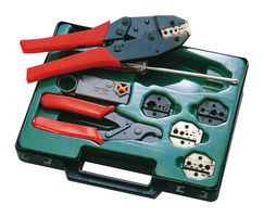 PROSKIT INDUSTRIES 6PK-330K Crimping Tool Kit, Coaxial Cable, 9Pcs of Cable Cutter, Crimp Tool, Die, Cable Stripper, Screwdriver