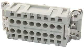 MOLEX 93601-0255 重载型连接器, 93601 Series, 插入件, 16触芯, 16B, 插座, 弹簧插座