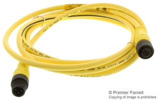 MOLEX 120066-0379 传感器电缆, BRAD, Micro-Change插头, 90° Micro-Change插座, 4路, 3 m, 9.84 ft, Micro-Change 120066 Series