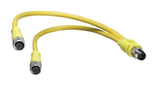 MOLEX 120068-0195 传感器电缆, BRAD Micro-Change, Micro-Change插头, 2x Micro-Change插座, 4路, 300 mm, 11.8 "