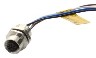 MOLEX 120070-0395 Sensor Cable, BRAD Micro-Change, Micro-Change Receptacle, Free End, 4 Positions, 300 mm, 11.8 "