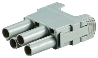 TE CONNECTIVITY T2111042201-007 Heavy Duty Connector, HMN, Insert, 4 Contacts, Receptacle, Crimp Socket - Contacts Not Supplied