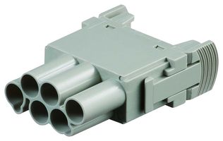TE CONNECTIVITY T2111063101-007 Heavy Duty Connector, HMN, Insert, 6 Contacts, Plug, Crimp Pin - Contacts Not Supplied