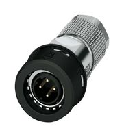 PHOENIX CONTACT 1021830 传感器连接器, PROFINET CAT5, M12 Push-Pull, M12, 公, 4路, 压接插针-不包含触芯, 直形线缆安装