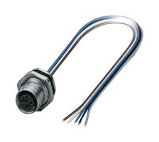 PHOENIX CONTACT 1027666 Sensor Cable, M12 Receptacle, Free End, 5 Positions, 500 mm, 19.7 "