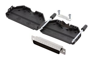 AMPHENOL COMMUNICATIONS SOLUTIONS L17DPPK37-BK+L717HDC62P D-Sub 连接器, HD, 带后壳, 高密度, 插头, L17DPPK-BK, 62 触点, DC, 焊接杯