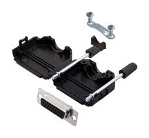 AMPHENOL COMMUNICATIONS SOLUTIONS L17DPPK15-BK+L77HDA26S D-Sub 连接器, HD, 带后壳, 高密度, 插座, L17DPPK-BK, 26 触点, DA, 焊接杯