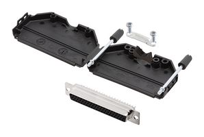 AMPHENOL COMMUNICATIONS SOLUTIONS L17DPPK37-BK+L77HDC62S D-Sub 连接器, HD, 带后壳, 高密度, 插座, L17DPPK-BK, 62 触点, DC, 焊接杯