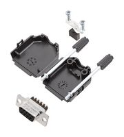 AMPHENOL COMMUNICATIONS SOLUTIONS L17DPPK15-BK+L77DA15SST D Sub Connector, W/ Backshell, Standard, Receptacle, DPPK-BK, 15 Contacts, DA, Screw