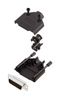 AMPHENOL COMMUNICATIONS SOLUTIONS L17DTPK-P-15+L717HDA26P D-Sub 连接器, HD, 带后壳, 高密度, 插头, DTPK-P, 26 触点, DA, 焊接杯