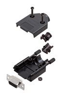 AMPHENOL COMMUNICATIONS SOLUTIONS L17DTPK-P-09+L77HDE15S D-Sub 连接器, HD, 带后壳, 高密度, 插座, DTPK-P, 15 触点, DE, 焊接杯