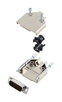 AMPHENOL COMMUNICATIONS SOLUTIONS L17DTPK-M-15+L717HDA26P D-Sub 连接器, HD, 带后壳, 高密度, 插头, DTPK-M, 26 触点, DA, 焊接杯