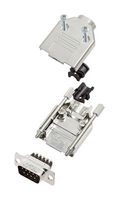 AMPHENOL COMMUNICATIONS SOLUTIONS L17DTPK-M-09+L717DE09PST D-Sub 连接器, 带后壳, 标准, 插头, DTPK-M, 9 触点, DE, 螺丝