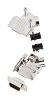 AMPHENOL COMMUNICATIONS SOLUTIONS L17D45PK-M-09+L717SDE09P D-Sub 连接器, 带后壳, 标准, 插头, D45PK-M, 9 触点, DE, 焊接