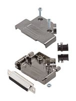 AMPHENOL COMMUNICATIONS SOLUTIONS L17D45PK-M-25+L77SDB25S D-Sub 连接器, 带后壳, 标准, 插座, D45PK-M, 25 触点, DB, 焊接