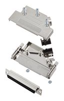 AMPHENOL COMMUNICATIONS SOLUTIONS L17D45PK-M-37+L77SDC37S D-Sub 连接器, 带后壳, 标准, 插座, D45PK-M, 37 触点, DC, 焊接