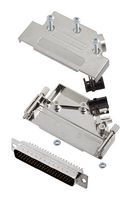 AMPHENOL COMMUNICATIONS SOLUTIONS L17D45PK-M-37+L717HDC62P D Sub Connector, With Backshell, HD62, High Density, Plug, D45PK-M, 62 Contacts, DC, Solder